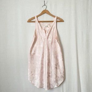 Vintage Cinema Pale Pink Floral Short Nightgown S